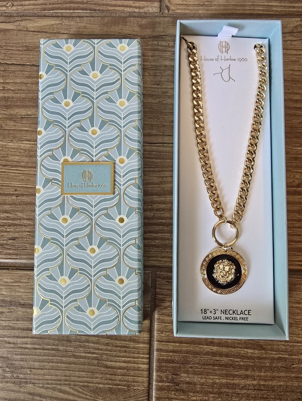 House Of Harlow 1960 Lion Medallion Necklace